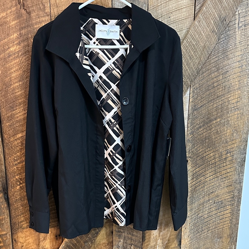 NWT Vintage Jaclyn Smith Travel Ease Lightweight Blazer Jacket Size XL E19